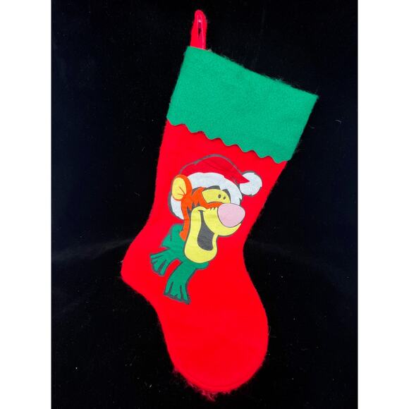 Disney's Winnie the Pooh Tigger Pair Cutout Christmas Stocking Set Holiday 17.5" - Picture 3 of 4